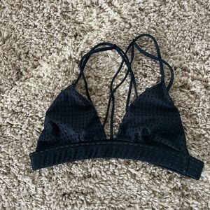 Acacia Black Mesh Awapuhi top